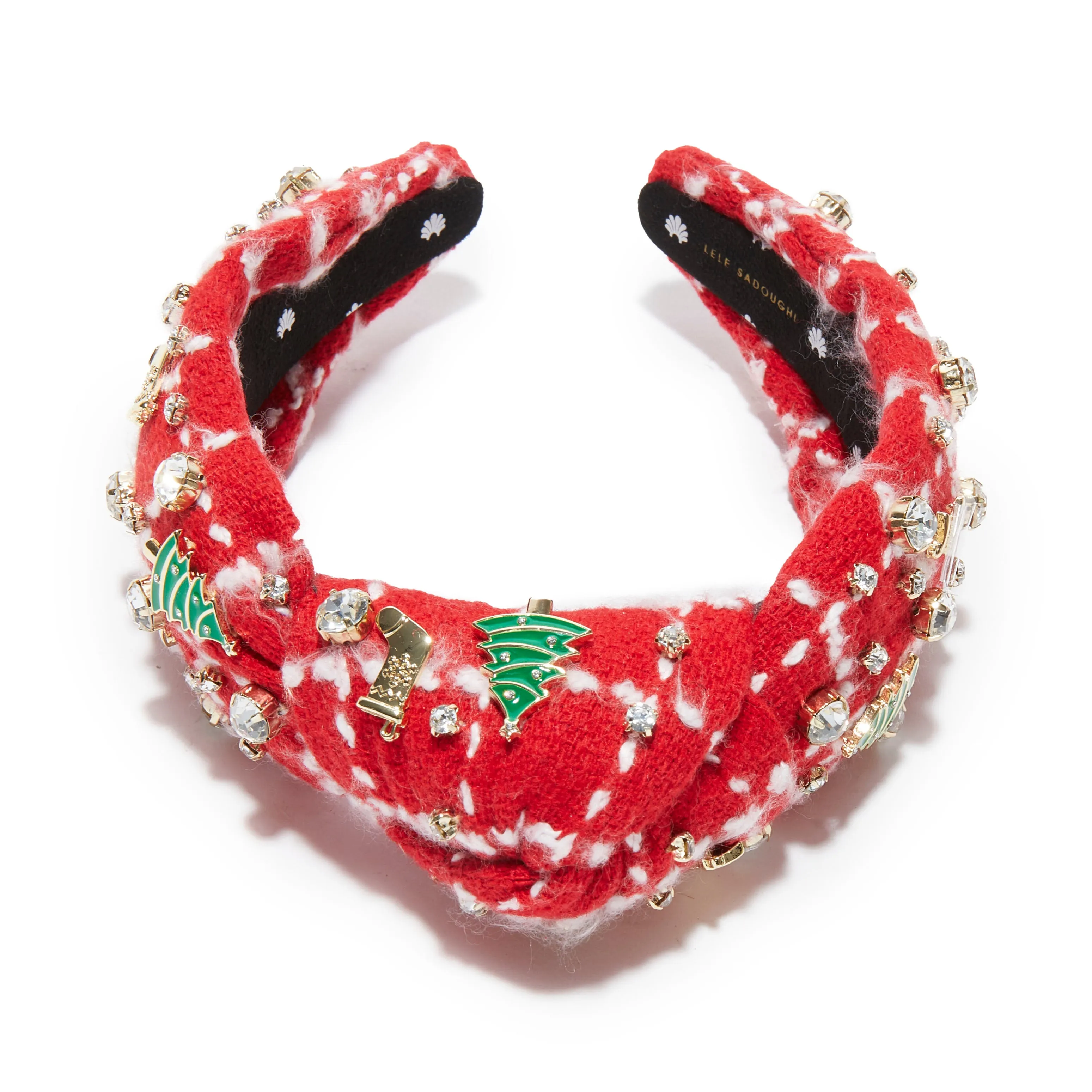HOLLY RED CHRISTMAS STOCKING KNOTTED HEADBAND