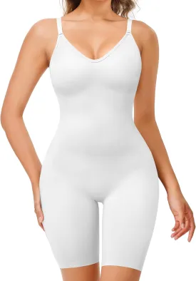 Irisnaya waist trainer shapewear for women seameless Tummy control Bodysuits with Built in Bra Full Body Shaper