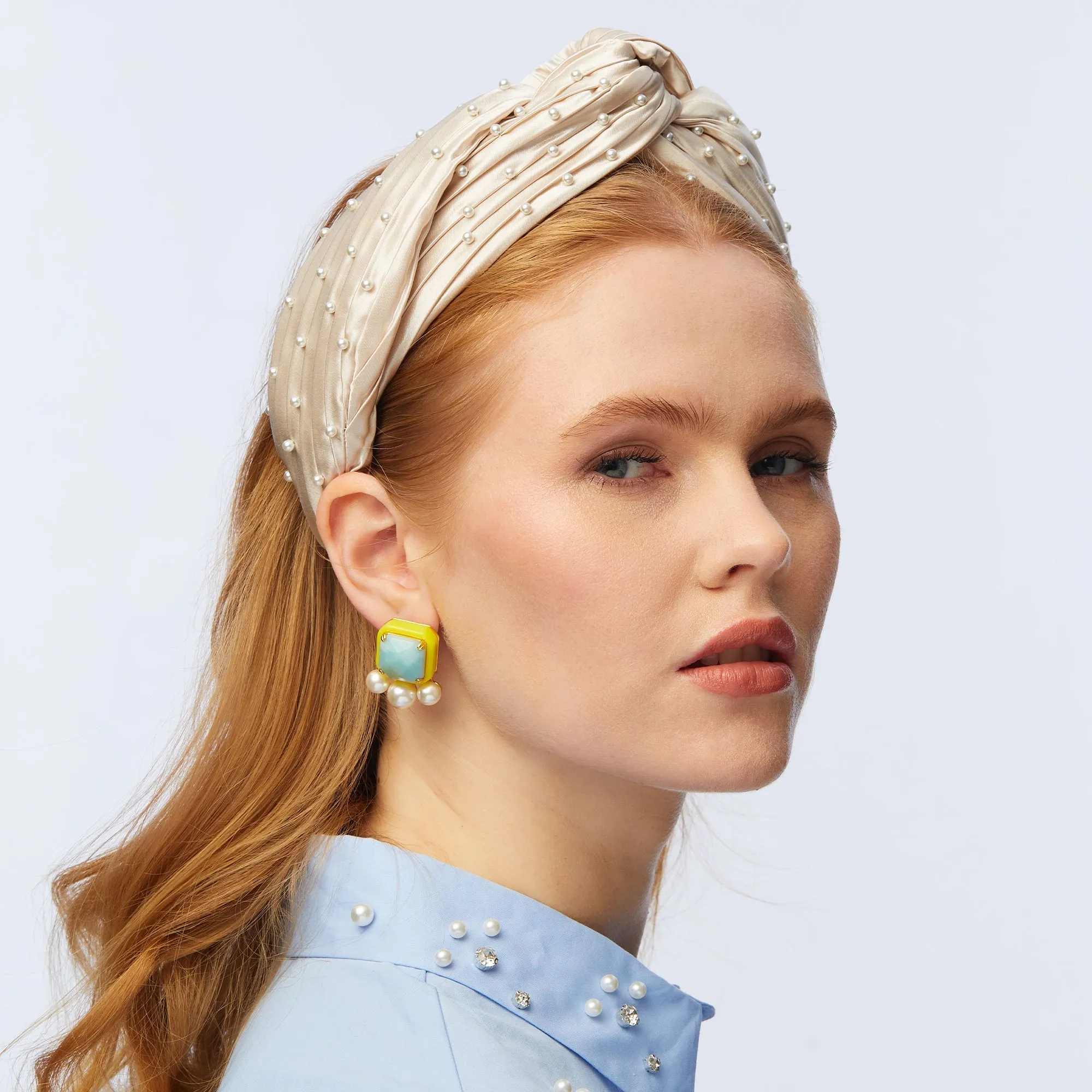 IVORY PEARL EMBELLISHED GRETA HEADBAND