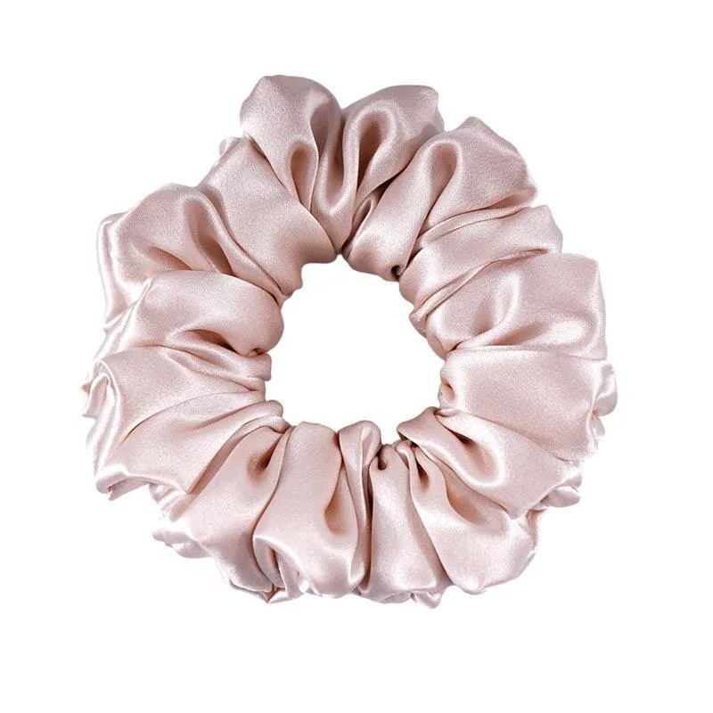 Large Fluffy Silk Scrunchies - custom and wholesale