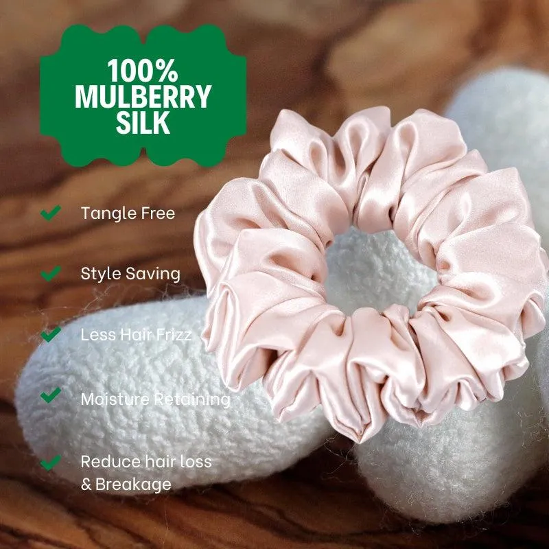 Large Fluffy Silk Scrunchies - custom and wholesale