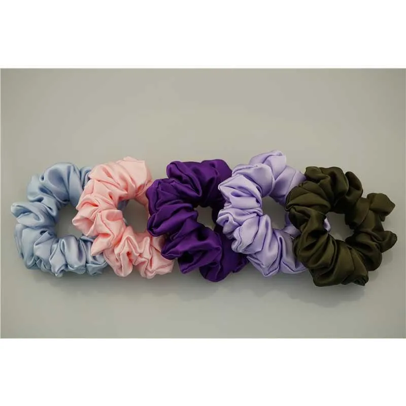 Large Fluffy Silk Scrunchies - custom and wholesale