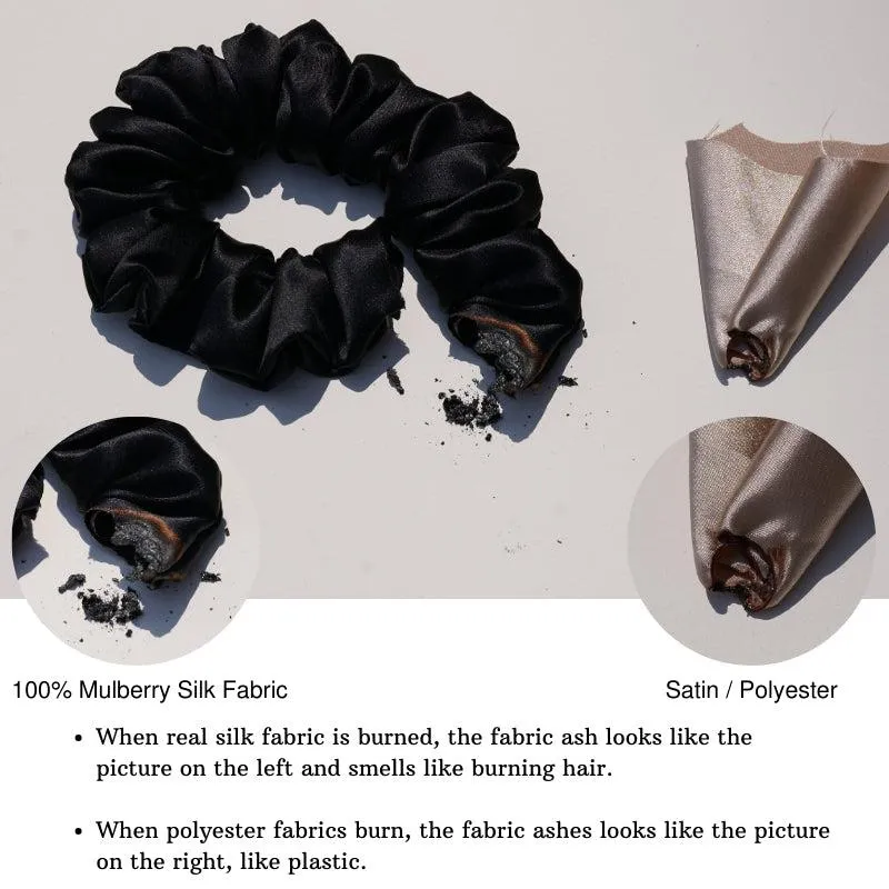 Large Fluffy Silk Scrunchies - custom and wholesale