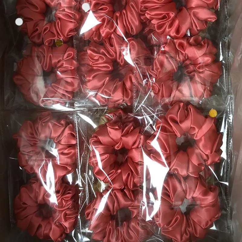 Large Fluffy Silk Scrunchies - custom and wholesale