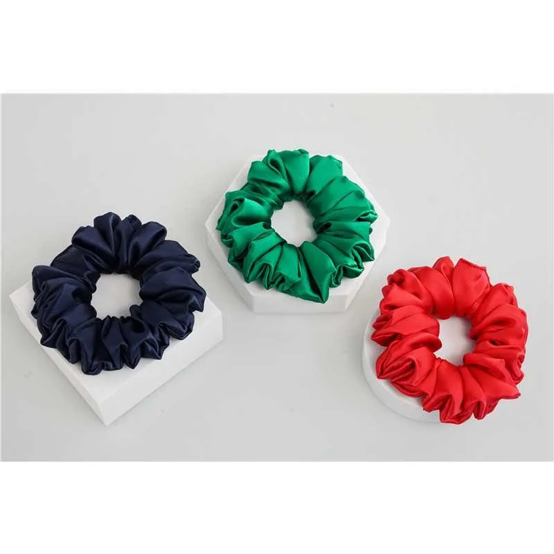 Large Fluffy Silk Scrunchies - custom and wholesale