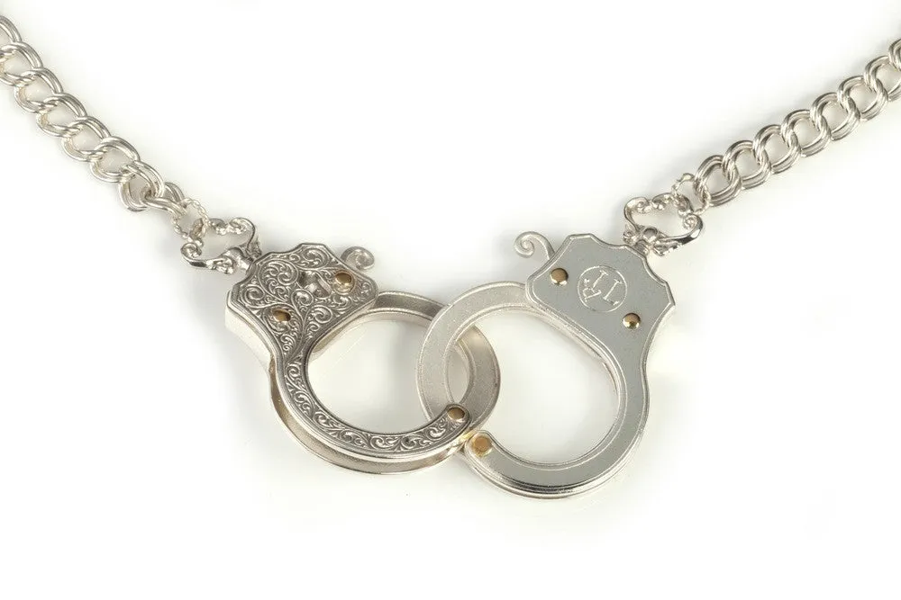 Large Functioning Handcuff Necklace