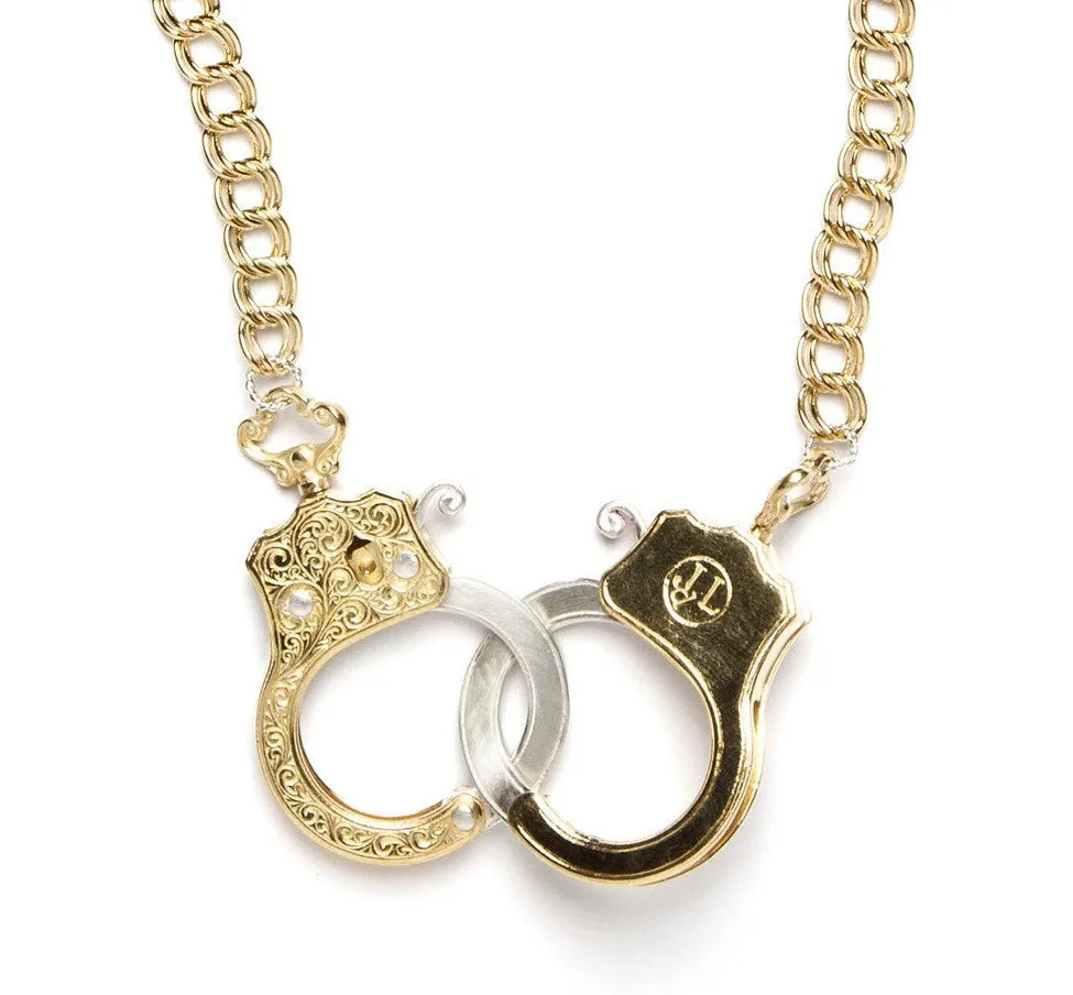 Large Functioning Handcuff Necklace