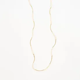 “Leuce” Baby Pearl and Semi Precious Stone Necklace/Bracelet