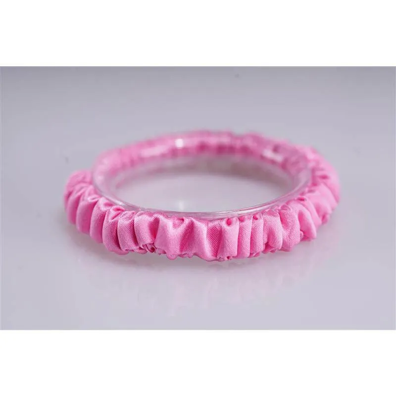 Light Rose Pink silk scrunchies mini