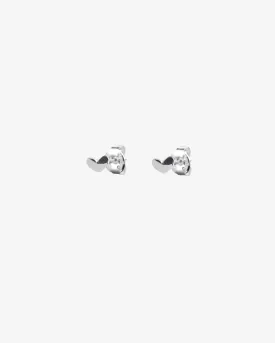 Loving Heart drop studs silver