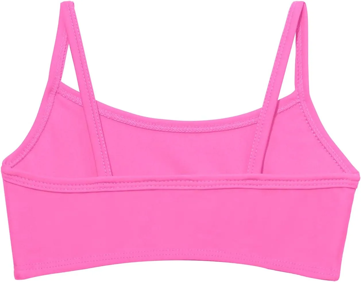 Made in USA Girls Flounce Bikini Top UPF50  Sun Protection Toddler Bathing Suit Rash Guard for Beach Pool Swimwear