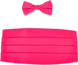 Men's Poly Satin Bowtie and Cummerbund Set