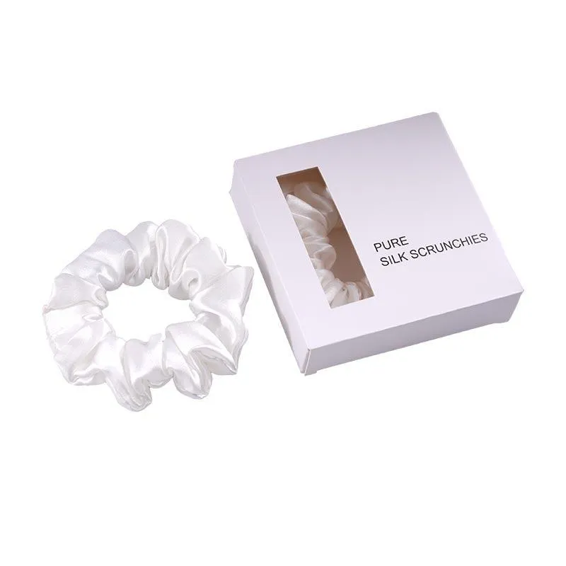 Midi Silk Scrunchies White - Dropshipping
