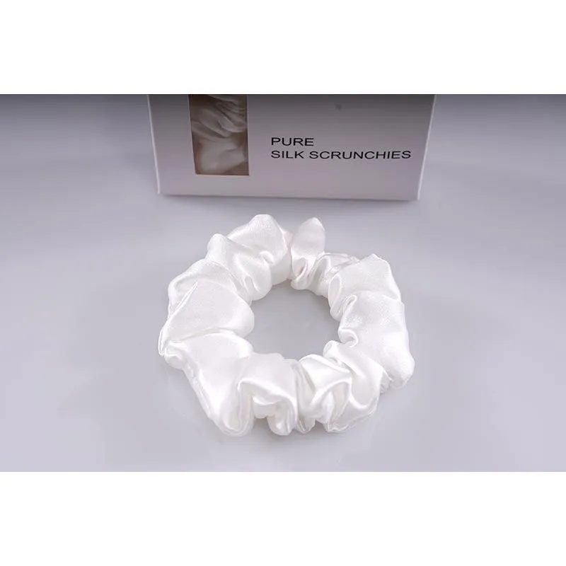 Midi Silk Scrunchies White - Dropshipping
