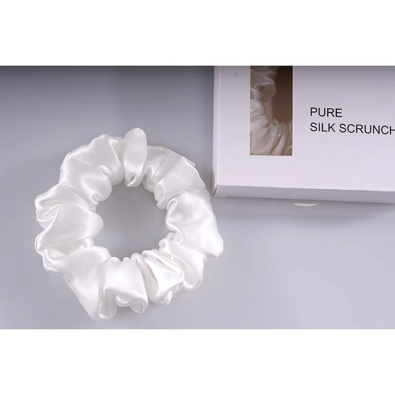 Midi Silk Scrunchies White - Dropshipping