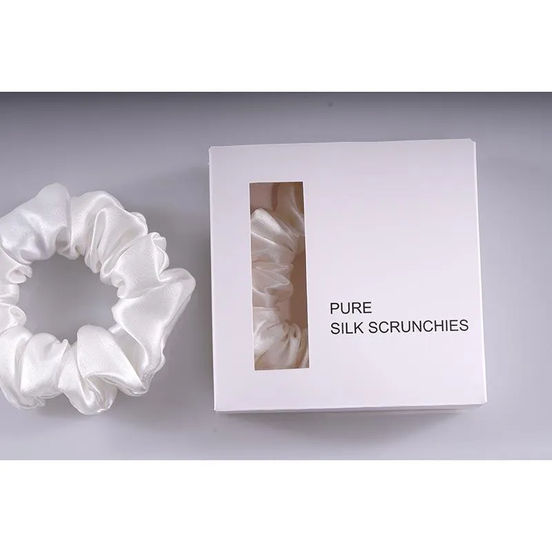 Midi Silk Scrunchies White - Dropshipping
