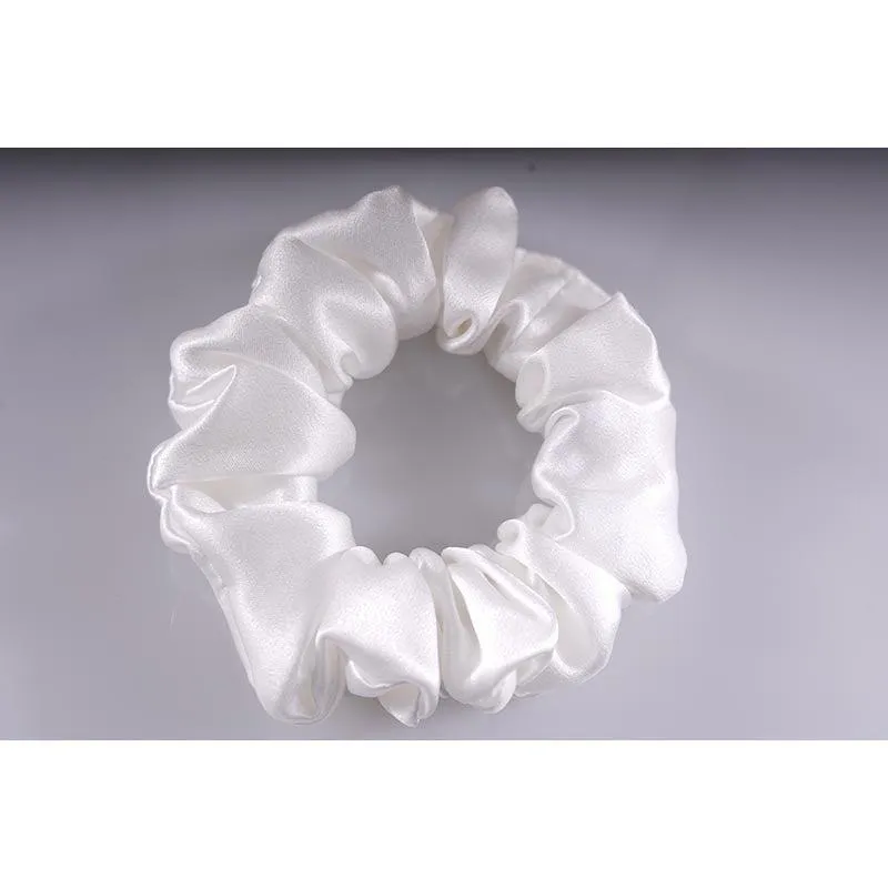 Midi Silk Scrunchies White - Dropshipping