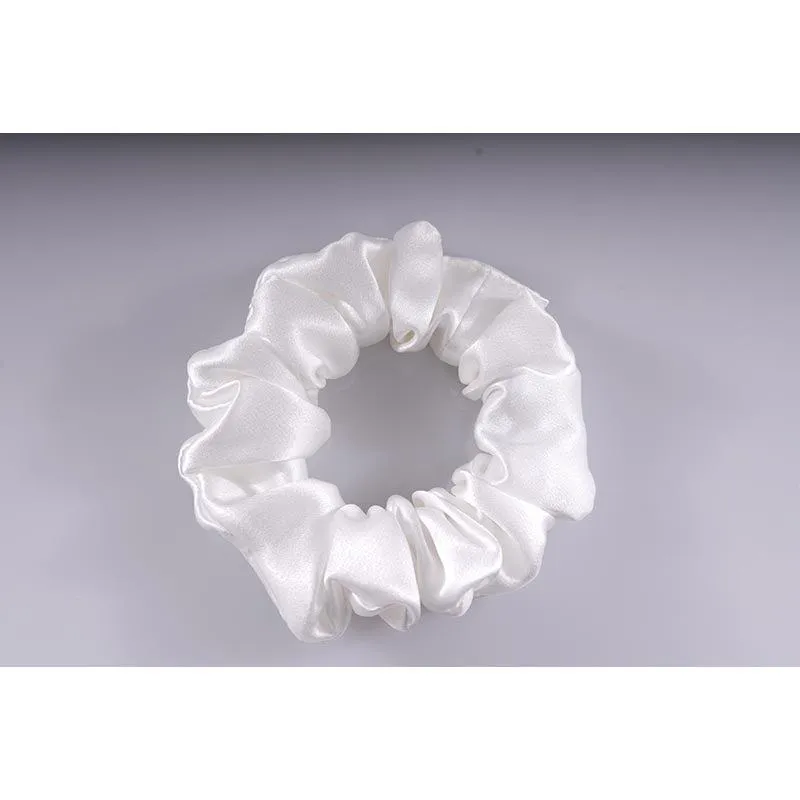 Midi Silk Scrunchies White - Dropshipping