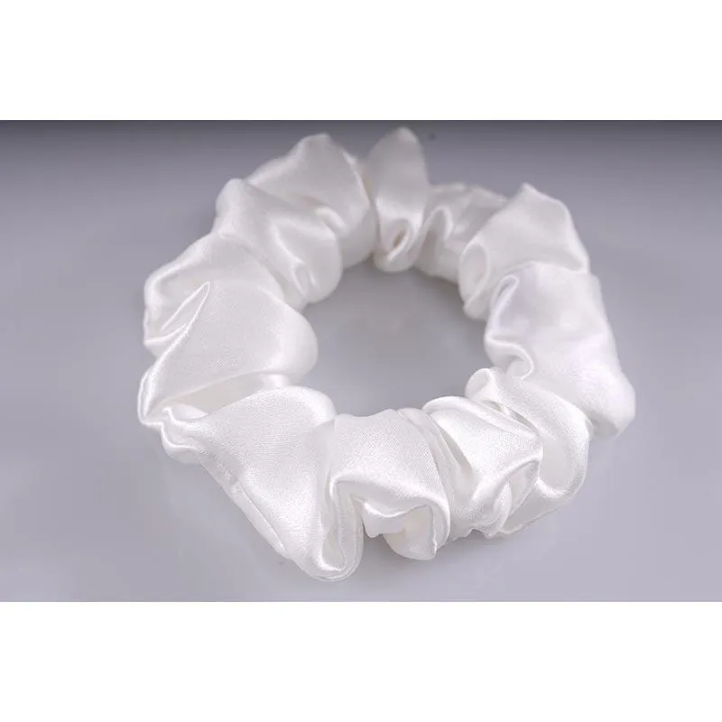 Midi Silk Scrunchies White - Dropshipping