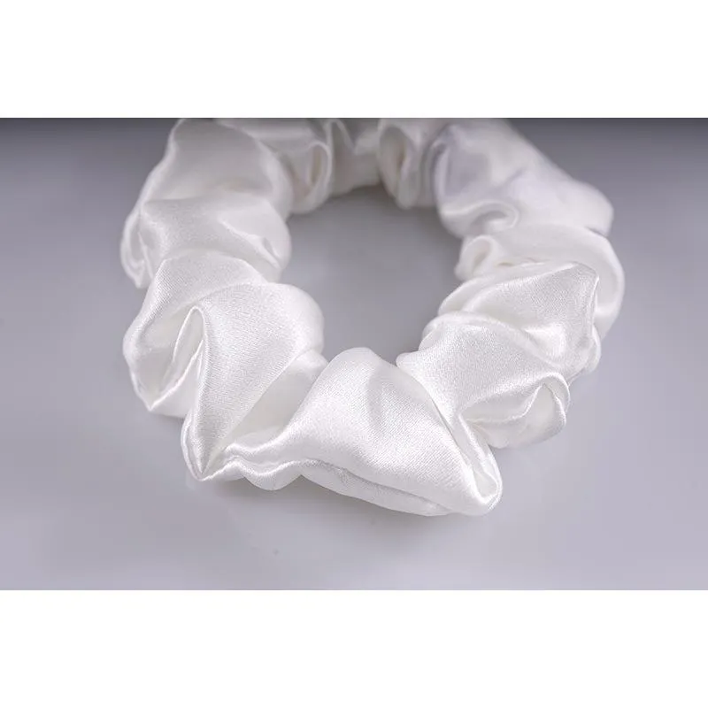 Midi Silk Scrunchies White - Dropshipping