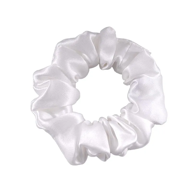 Midi Silk Scrunchies White - Dropshipping