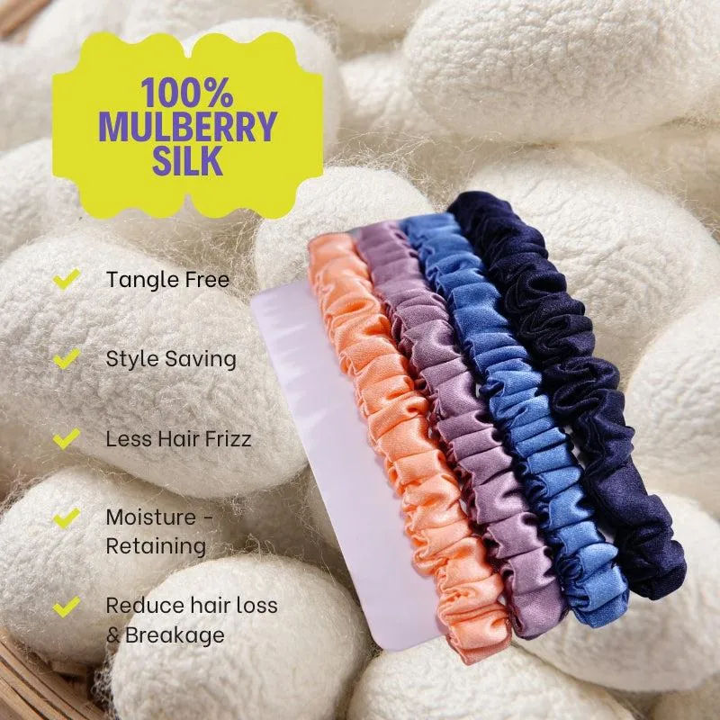 Mini silk scrunchies Dawn - 4 Pack - dropshipping