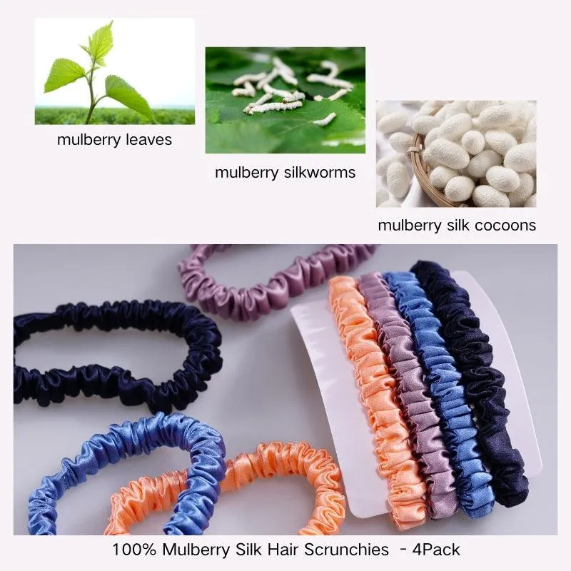 Mini silk scrunchies Dawn - 4 Pack - dropshipping