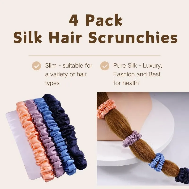 Mini silk scrunchies Dawn - 4 Pack - dropshipping