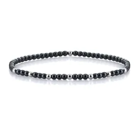 Minimalist Hematite Beaded Bracelet