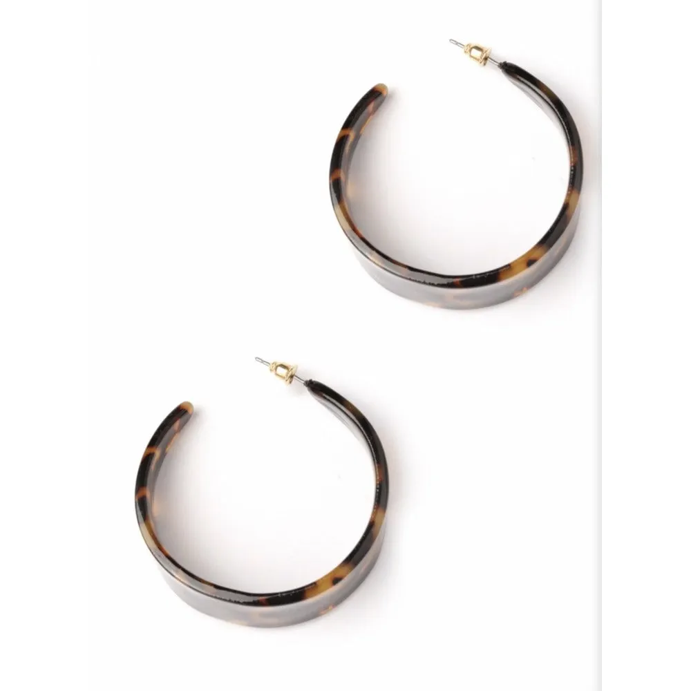 Moon Crest Hoop Earrings - Multi