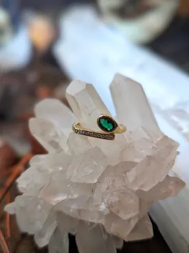 Nuance Emerald Crystal Bar Ring