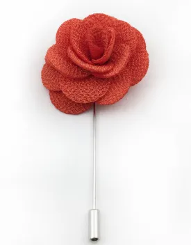 Orange Flower Lapel Pin