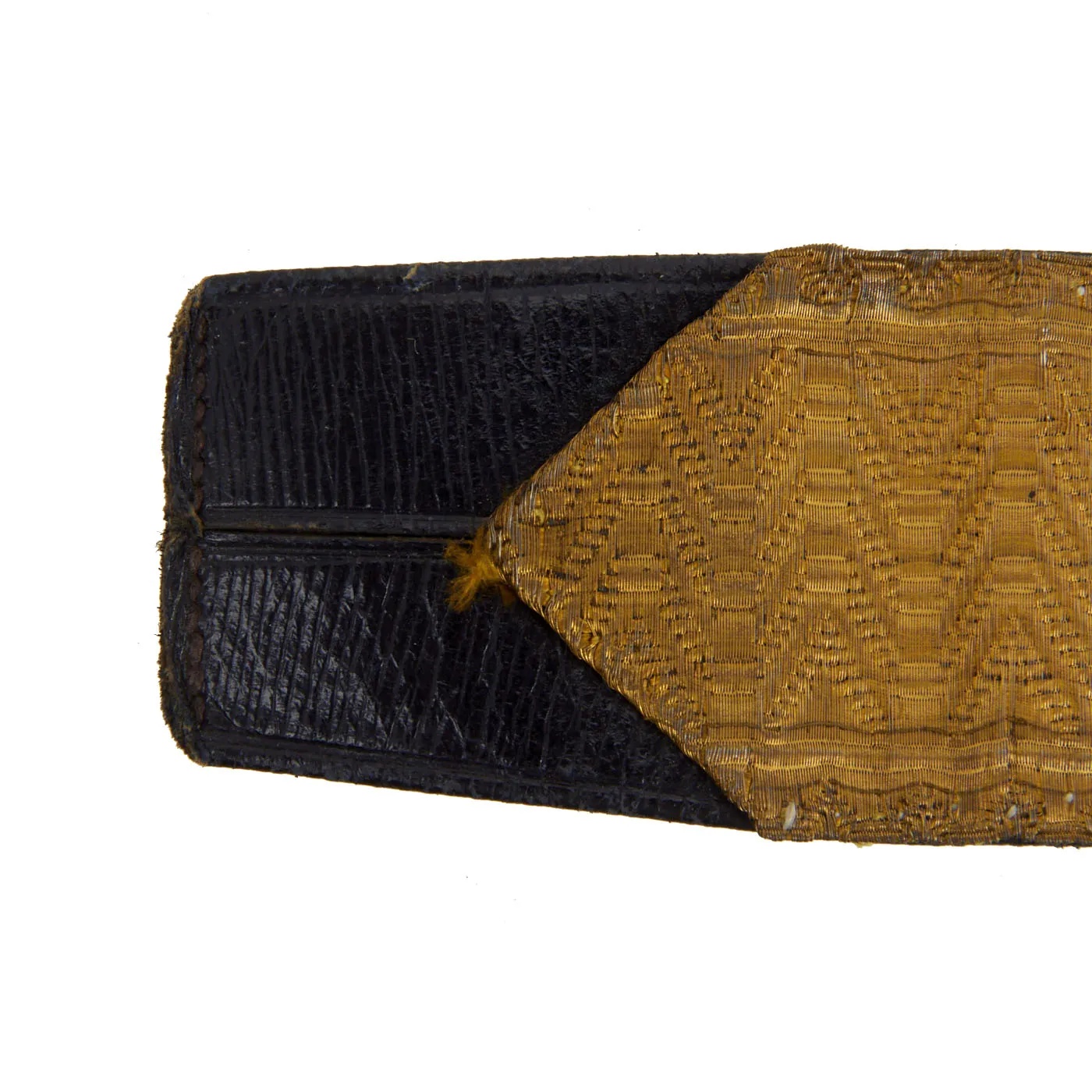Original British Victorian Era Royal Artillery Officer's "Gimp" Leather Waist Belt