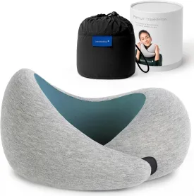 Ostrichpillow Go Neck Pillow, Travel Pillows for Airplanes, Premium Memory Foam Travel Pillow, 360 Ergonomic Design, Asymmetrical Sides, Travel Bag Included, Washable Modal Cover