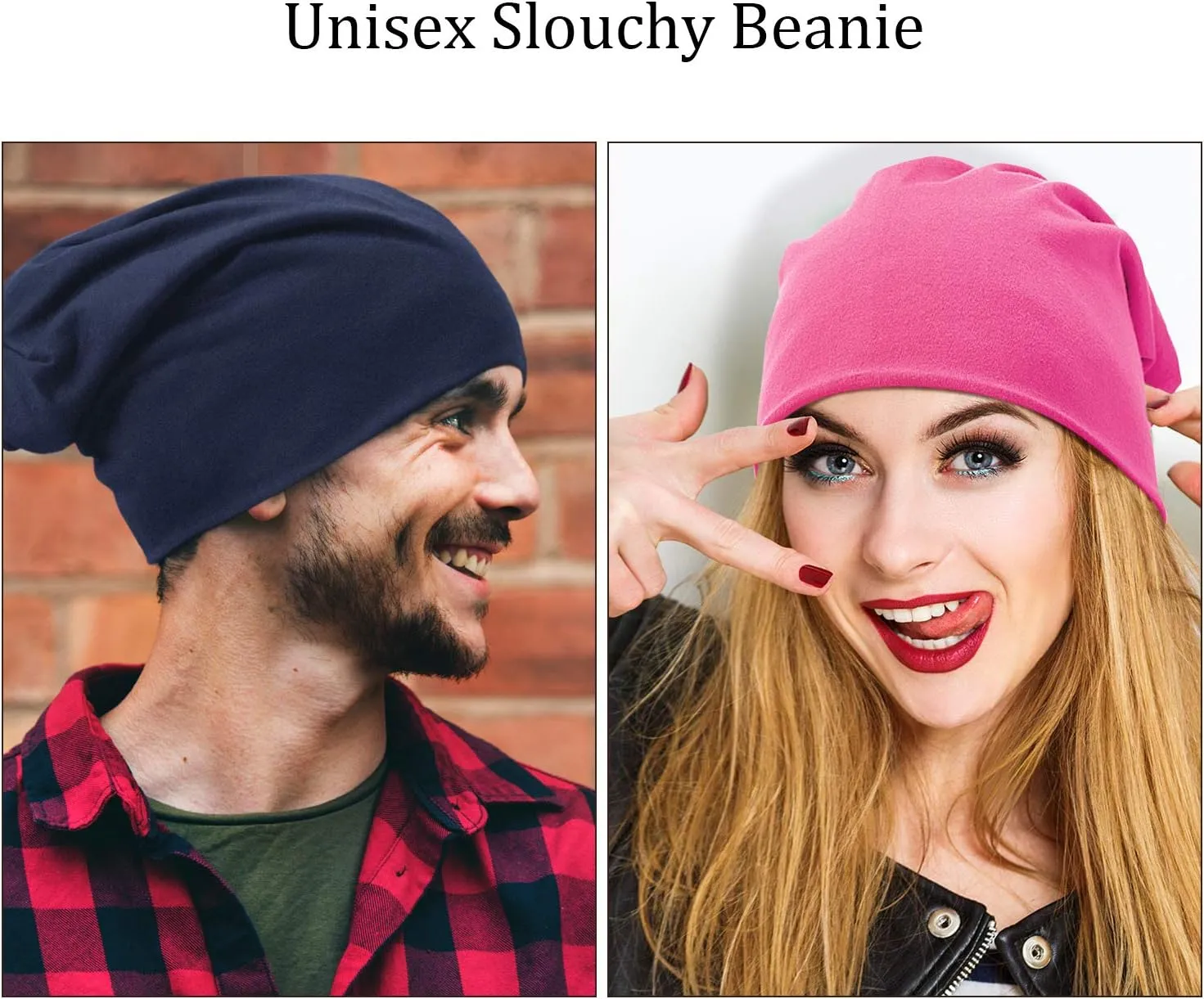 Outus 4 Pieces Thin Knit Slouchy Cap Beanies Hat Unisex Hip-Hop Sleep Cap Dwarf Hat