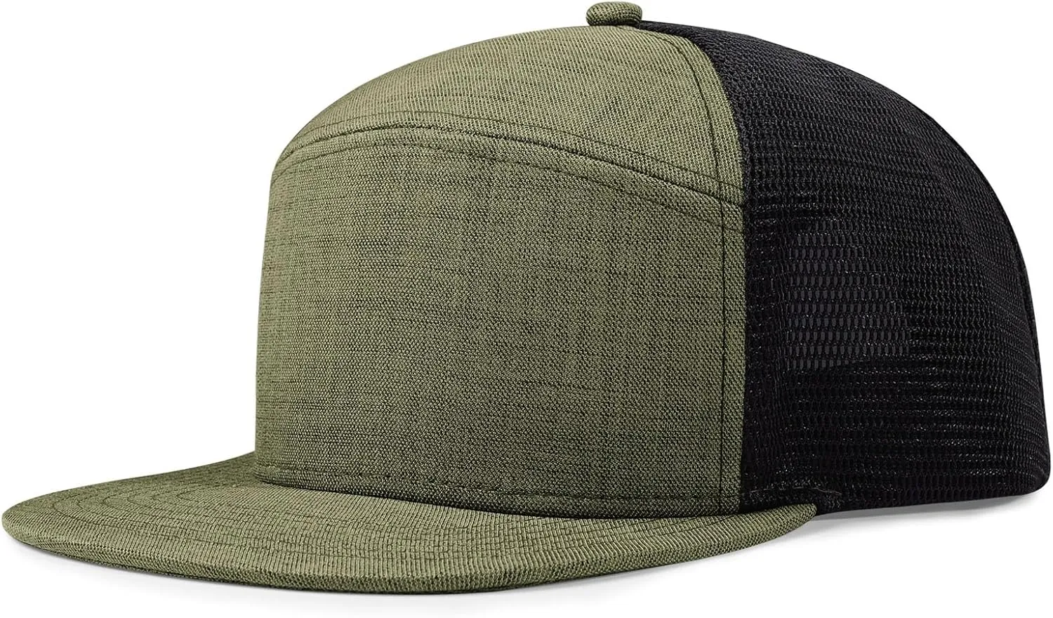 Oversize XXL Blank Flatbill Mesh Snapback Cap Extra Large 6 Panel Camper Style Hat for Men Big Head 23.6"-25.6"