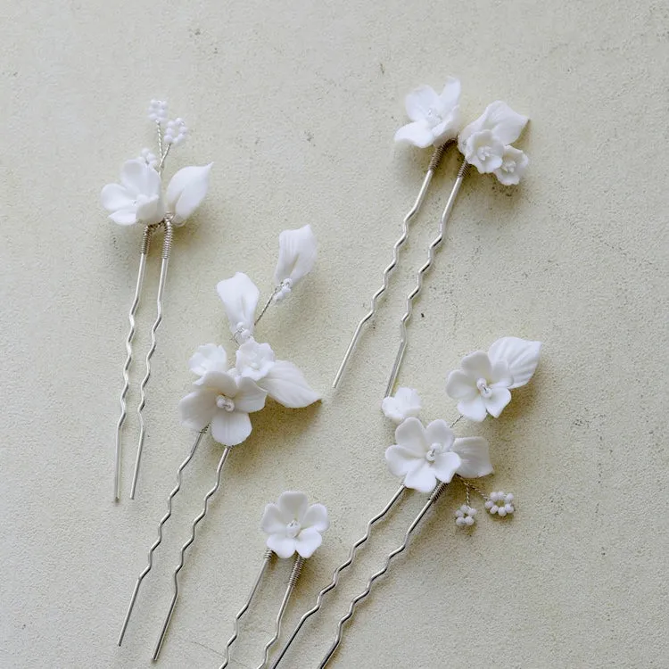 P218 clay hair pin set