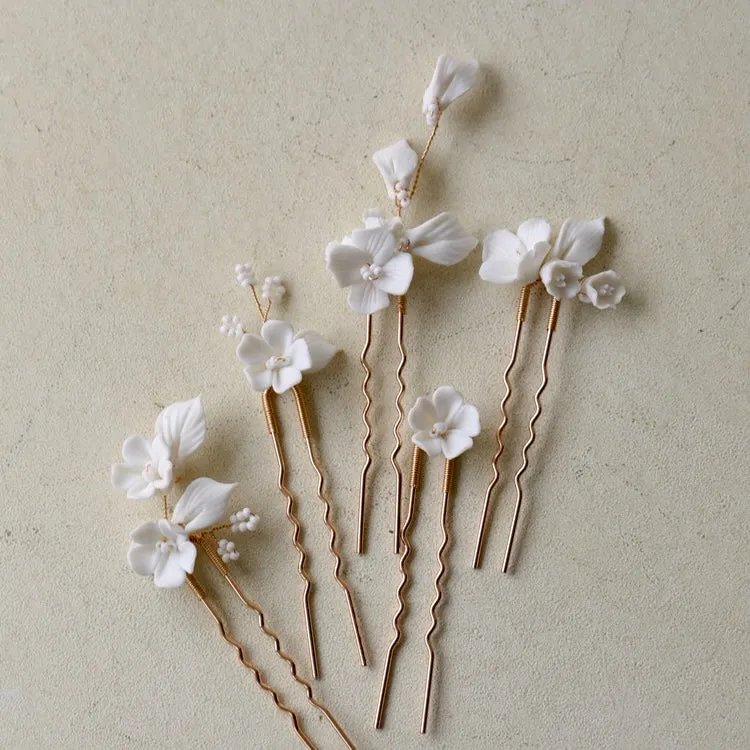 P218 clay hair pin set