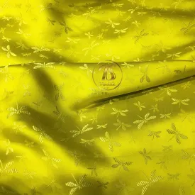 PATTERN MULBERRY SILK fabric by the yard - Yellow silk fabric - Handmade fabric – Dress making – Silk for sewing - Gift for women