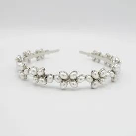 pearl petal headband bridal hairband