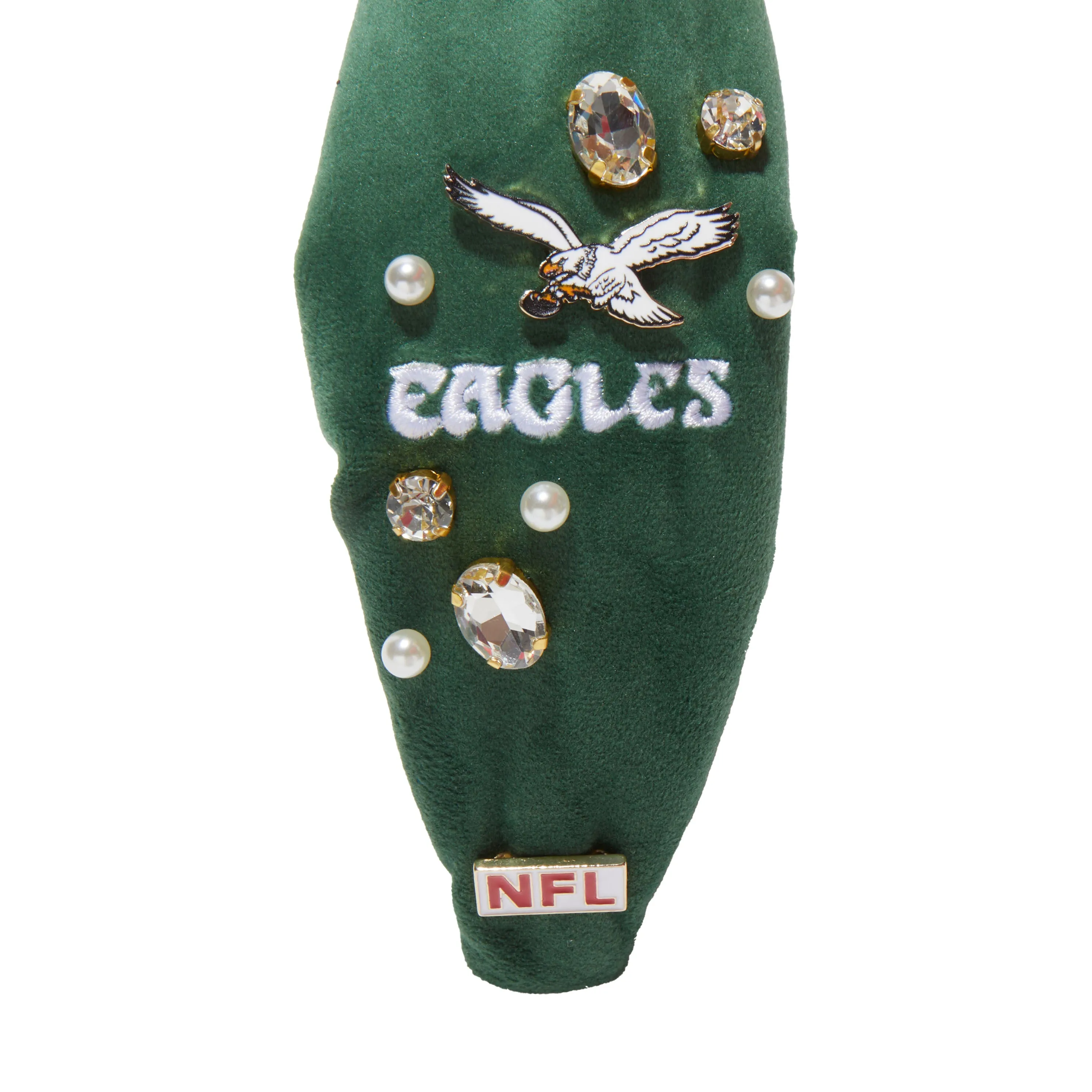 PHILADELPHIA EAGLES LELE SADOUGHI X NFL KELLY GREEN EMBELLISHED KNOTTED HEADBAND