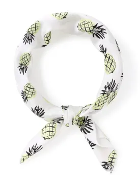 Pineapple Print Satin Bandana