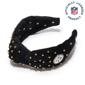 PITTSBURGH STEELERS LELE SADOUGHI X NFL JET EMBELLISHED KNOTTED HEADBAND