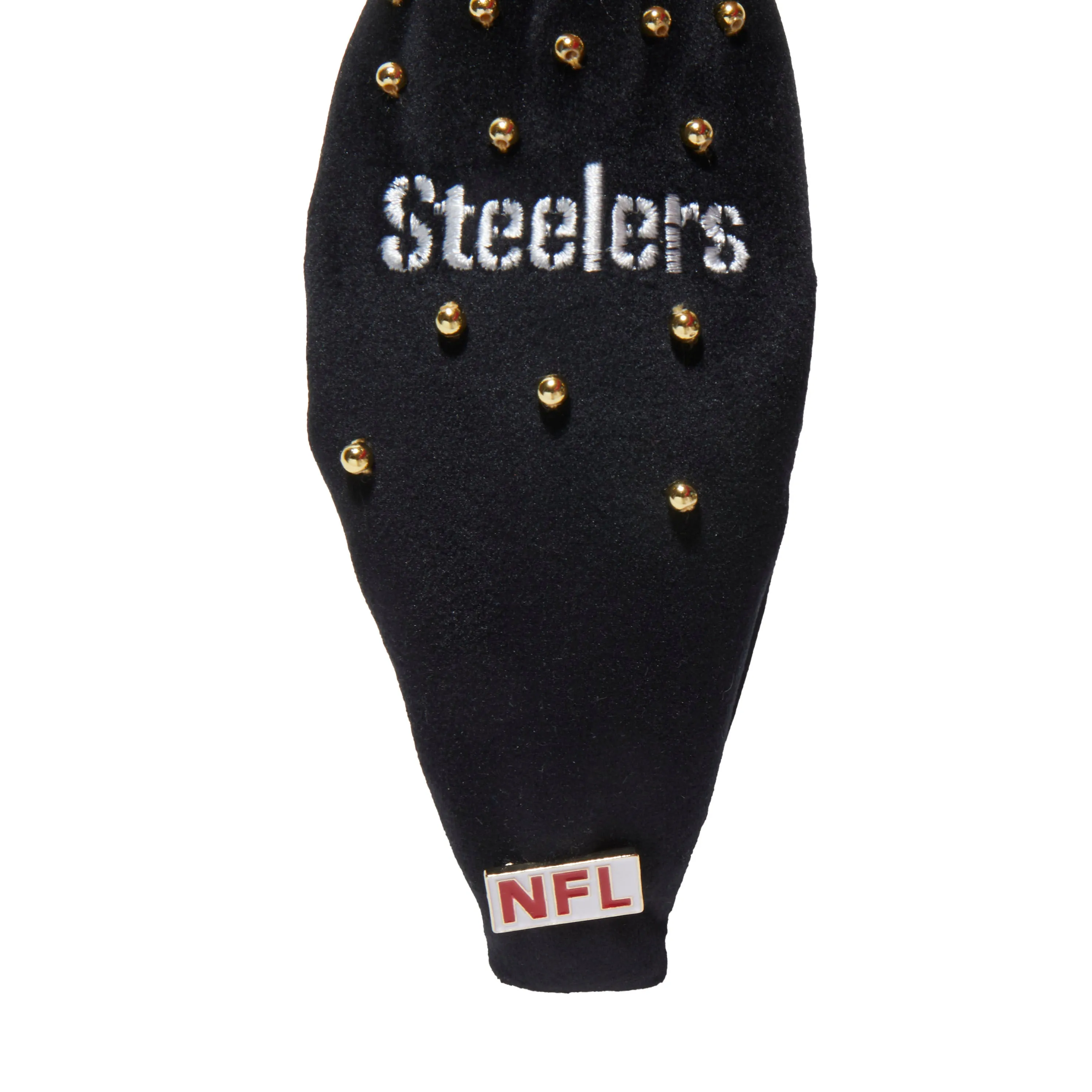 PITTSBURGH STEELERS LELE SADOUGHI X NFL JET EMBELLISHED KNOTTED HEADBAND