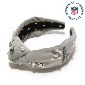 *PRE-ORDER* DALLAS COWBOYS LELE SADOUGHI X NFL GREY EMBELLISHED KNOTTED HEADBAND