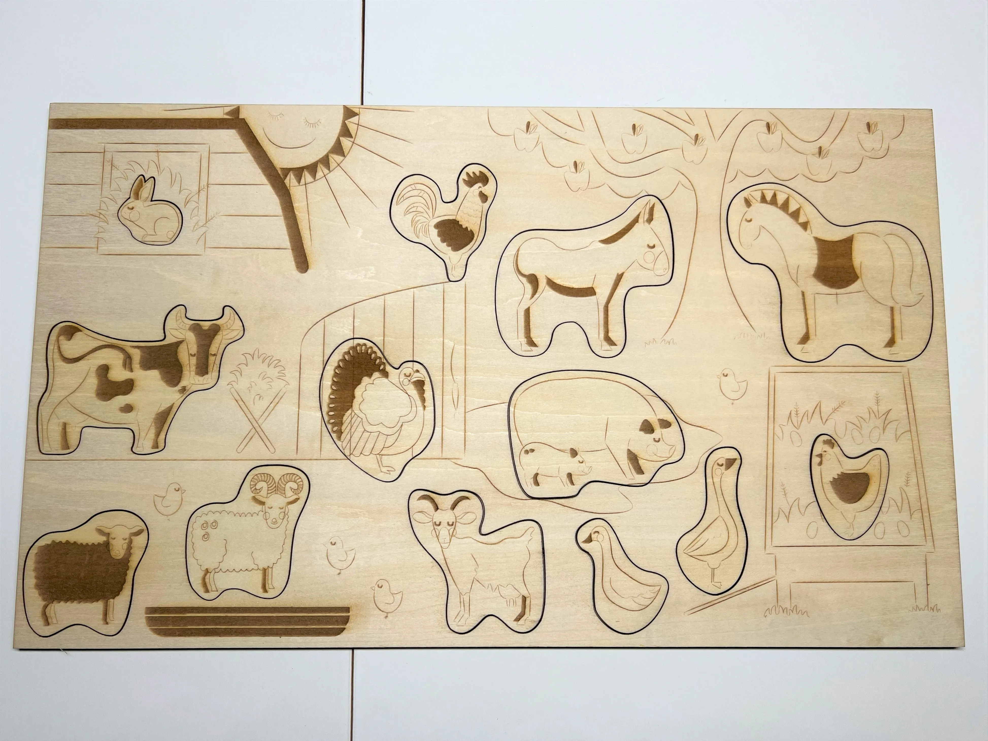 **Pre-order (Ships in 3-4 Weeks)**Educational Multi-layered Wooden Puzzle