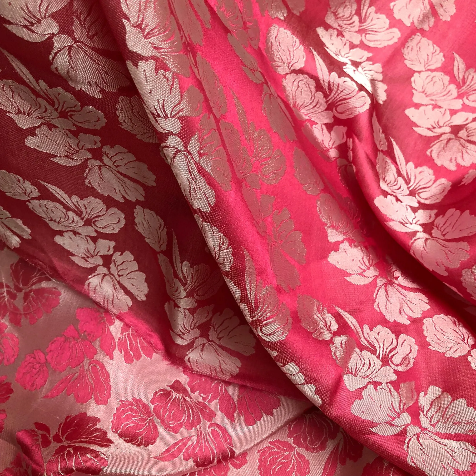 PURE MULBERRY SILK fabric by the yard - Floral silk - Handmade fabric – Dress making – Silk for sewing - Gift for women - Sewing clothes