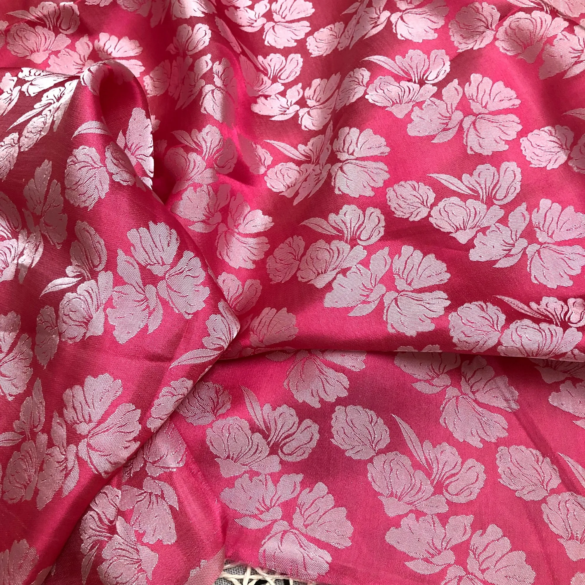 PURE MULBERRY SILK fabric by the yard - Floral silk - Handmade fabric – Dress making – Silk for sewing - Gift for women - Sewing clothes