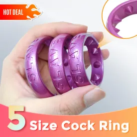 Purple BDSM Spiked Slave Delay Ejaculation Cock Rings