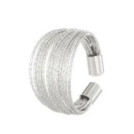 Reriti Multi-Layered Line Plain Ring - Silver